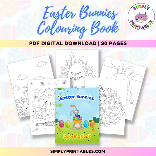 Easter Bunnies Colouring Book